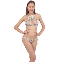 Vintage 1079517 1920 Cross Front Halter Bikini Set