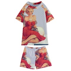 Retro 1107638 1920 Kids  Swim Tee And Shorts Set