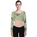 Woman 1079507 1920 Velvet Long Sleeve Crop Top View1