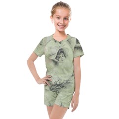 Woman 1079507 1920 Kids  Mesh Tee And Shorts Set