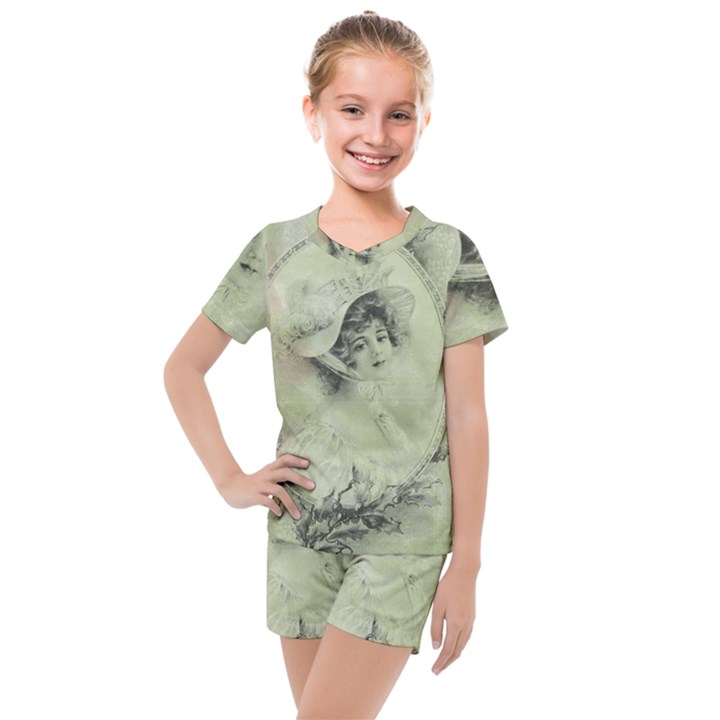 Woman 1079507 1920 Kids  Mesh Tee and Shorts Set