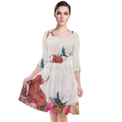 Girl 976108 1280 Quarter Sleeve Waist Band Dress