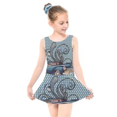 Retro 1107633 1920 Kids  Skater Dress Swimsuit by vintage2030