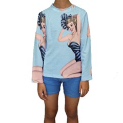 Retro 1107640 1920 Kids  Long Sleeve Swimwear by vintage2030