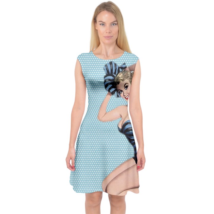 Retro 1107640 1920 Capsleeve Midi Dress