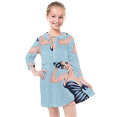 Retro 1107640 1920 Kids  Quarter Sleeve Shirt Dress by vintage2030