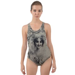 Vintage 1079414 1920 Cut-out Back One Piece Swimsuit