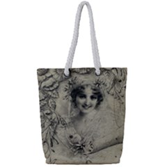 Vintage 1079414 1920 Full Print Rope Handle Tote (small)