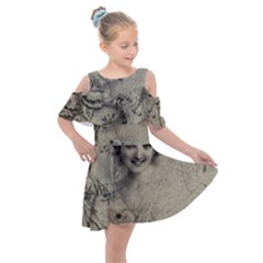 Vintage 1079414 1920 Kids  Shoulder Cutout Chiffon Dress