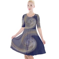 Typhoon Road Quarter Sleeve A-line Dress