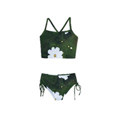 Daisies In Green Girls  Tankini Swimsuit