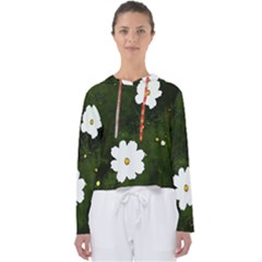 Daisies In Green Women s Slouchy Sweat