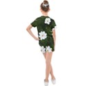 Daisies In Green Kids  Mesh Tee and Shorts Set View2