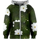 Daisies In Green Kids Zipper Hoodie Without Drawstring View1