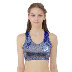 Crystalline Branches Sports Bra With Border by DeneWestUK