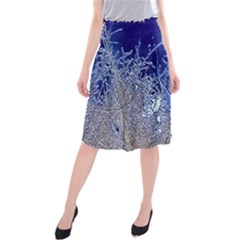 Crystalline Branches Midi Beach Skirt by DeneWestUK