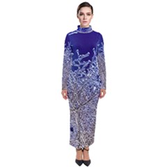 Crystalline Branches Turtleneck Maxi Dress