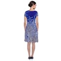 Crystalline Branches Short Sleeve Front Wrap Dress View2