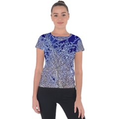 Crystalline Branches Short Sleeve Sports Top  by DeneWestUK