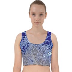 Crystalline Branches Velvet Racer Back Crop Top by DeneWestUK