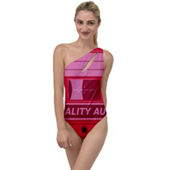 Red Cassette To One Side Swimsuit