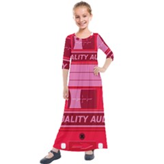 Red Cassette Kids  Quarter Sleeve Maxi Dress