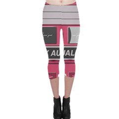 Pink Cassette Capri Leggings  by vintage2030