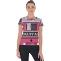 Pink Cassette Short Sleeve Sports Top  View1