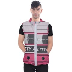 Pink Cassette Men s Puffer Vest