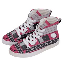 Pink Cassette Men s Hi-top Skate Sneakers