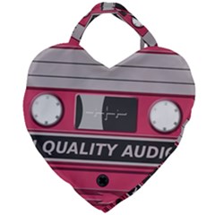 Pink Cassette Giant Heart Shaped Tote