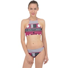 Pink Cassette Racer Front Bikini Set