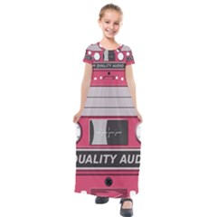 Pink Cassette Kids  Short Sleeve Maxi Dress