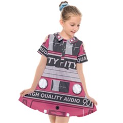 Pink Cassette Kids  Short Sleeve Shirt Dress