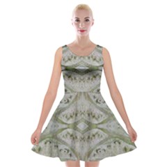 Broccoli Tree Green Velvet Skater Dress