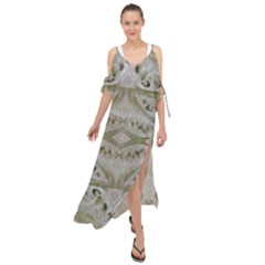 Broccoli Tree Green Maxi Chiffon Cover Up Dress by DeneWestUK