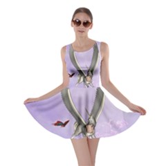 Cute Little Pegasus With Butterflies Skater Dress by FantasyWorld7