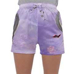 Cute Little Pegasus With Butterflies Sleepwear Shorts by FantasyWorld7