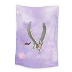 Cute Little Pegasus With Butterflies Small Tapestry by FantasyWorld7