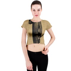 Vintage 1060202 1920 Crew Neck Crop Top