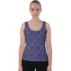 Damask Purple Velvet Tank Top by vintage2030