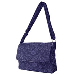 Damask Purple Full Print Messenger Bag by vintage2030