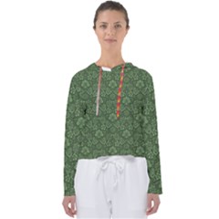 Damask Green Women s Slouchy Sweat by vintage2030