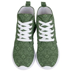 Damask Green Women s Lightweight High Top Sneakers by vintage2030