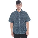 Damask Blue Men s Short Sleeve Shirt View1