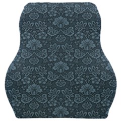 Damask Blue Car Seat Velour Cushion 