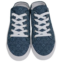 Damask Blue Half Slippers