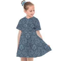 Damask Blue Kids  Sailor Dress by vintage2030