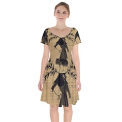 Vintage 1060201 1920 Short Sleeve Bardot Dress