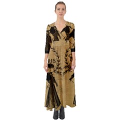 Vintage 1060201 1920 Button Up Boho Maxi Dress